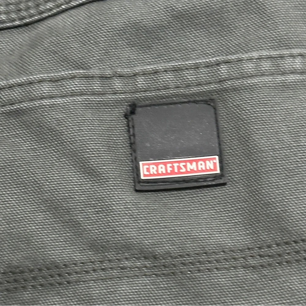 Craftsman Men's‎ Relaxed Gray Canvas Work Carpenter Outdoor Pants 38W X 32L